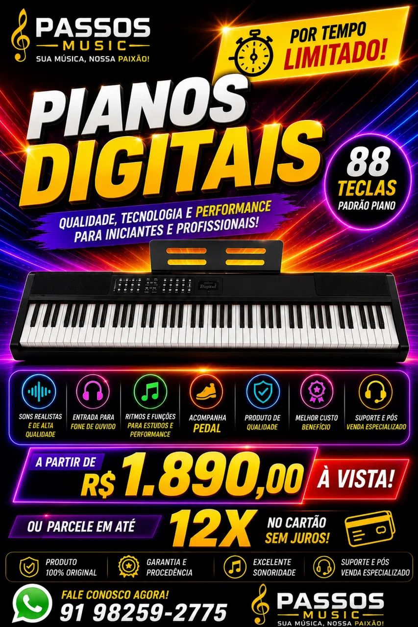 Piano digital 88 teclas 