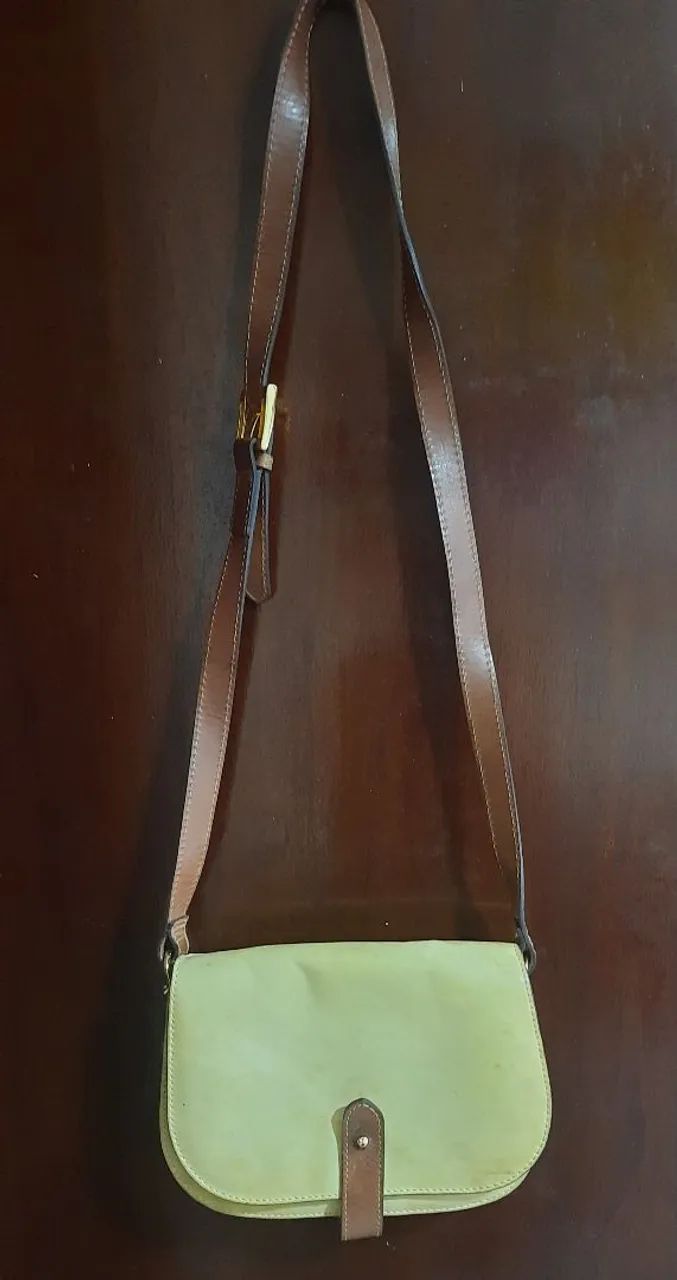 Bolsa transversal, couro legítimo, usado - Foto 4