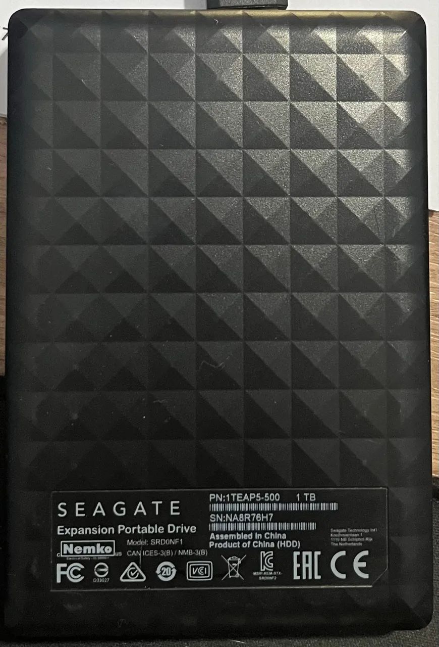 HD Externo Seagate com Cabo