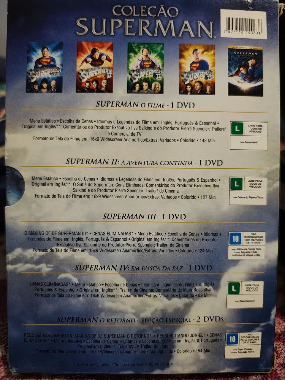 Coleção Superman (Box com Luva e 6 DVDs)  - Foto 2