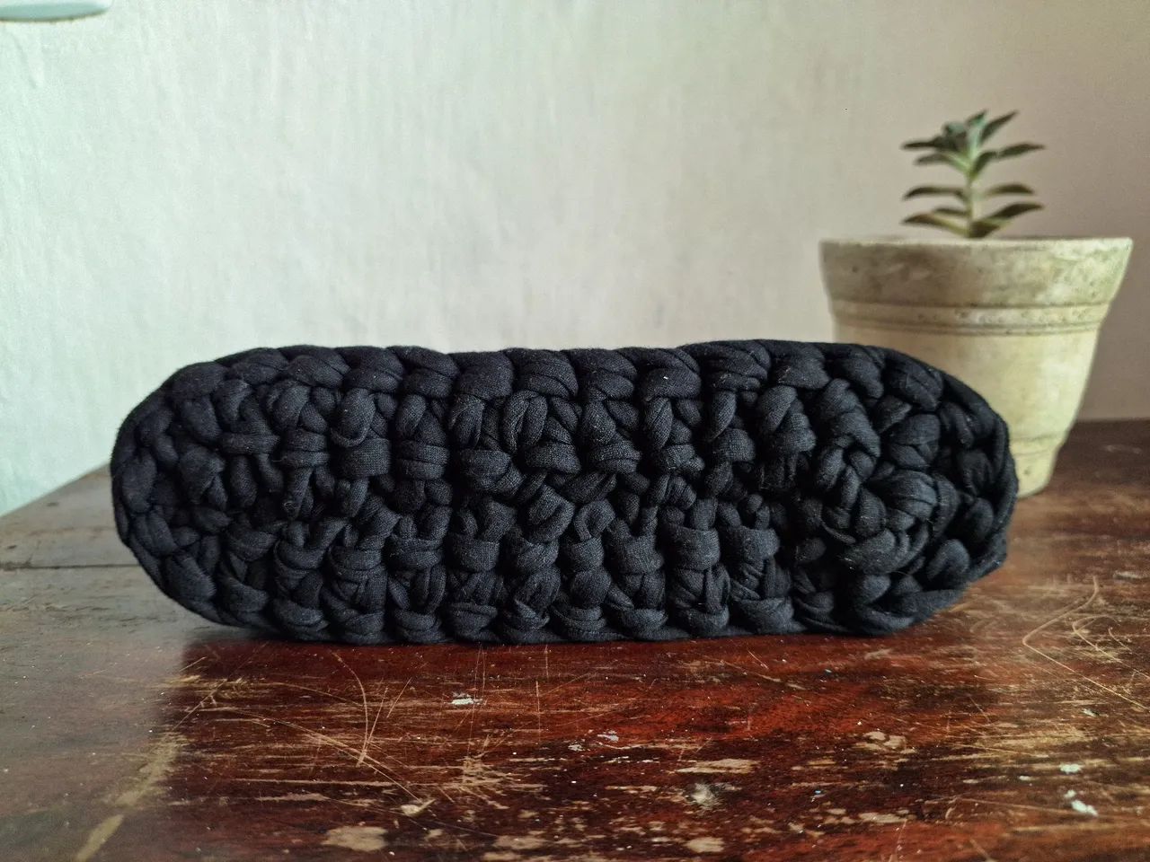 Bolsa de crochê fio de malha - Foto 3