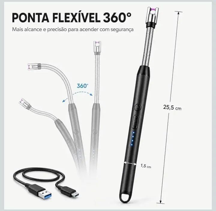 Acendedor elétrico usb - Foto 5