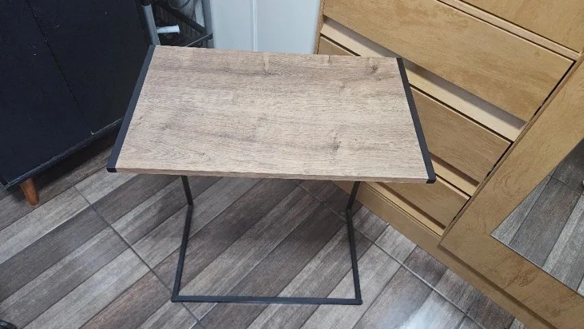 Mesa Lateral de Apoio Industrial Marrom - Foto 2