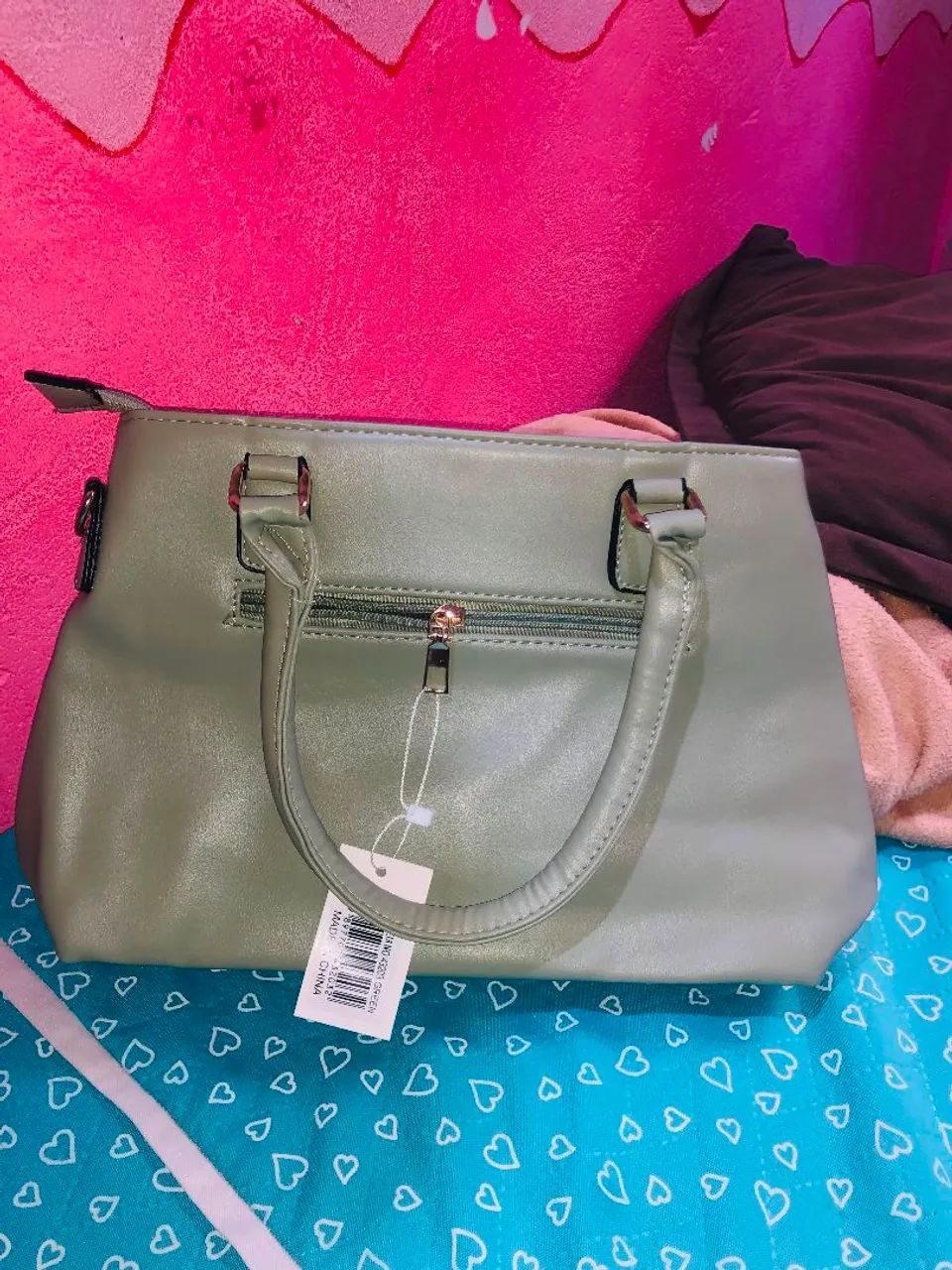  bolsa verde pastel - Foto 4