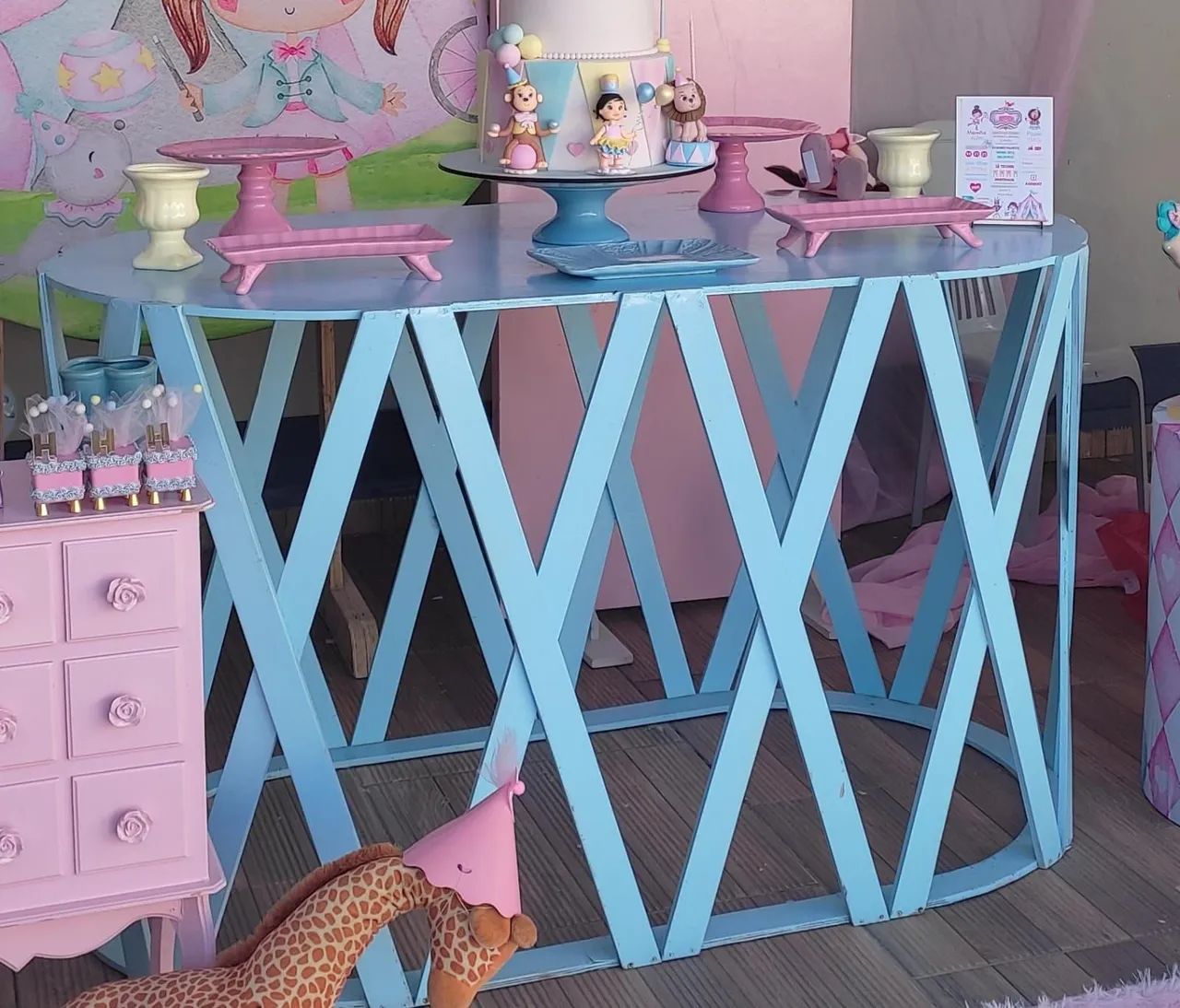 Mesa Azul trançada 