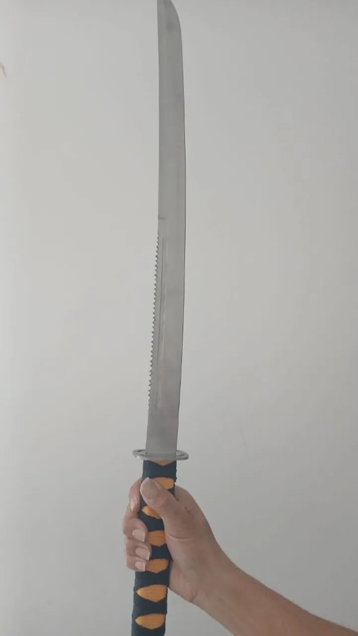 Facão Tipo Katana Wakizashi Espada 70cm Prateado SEM CORTE - Foto 2