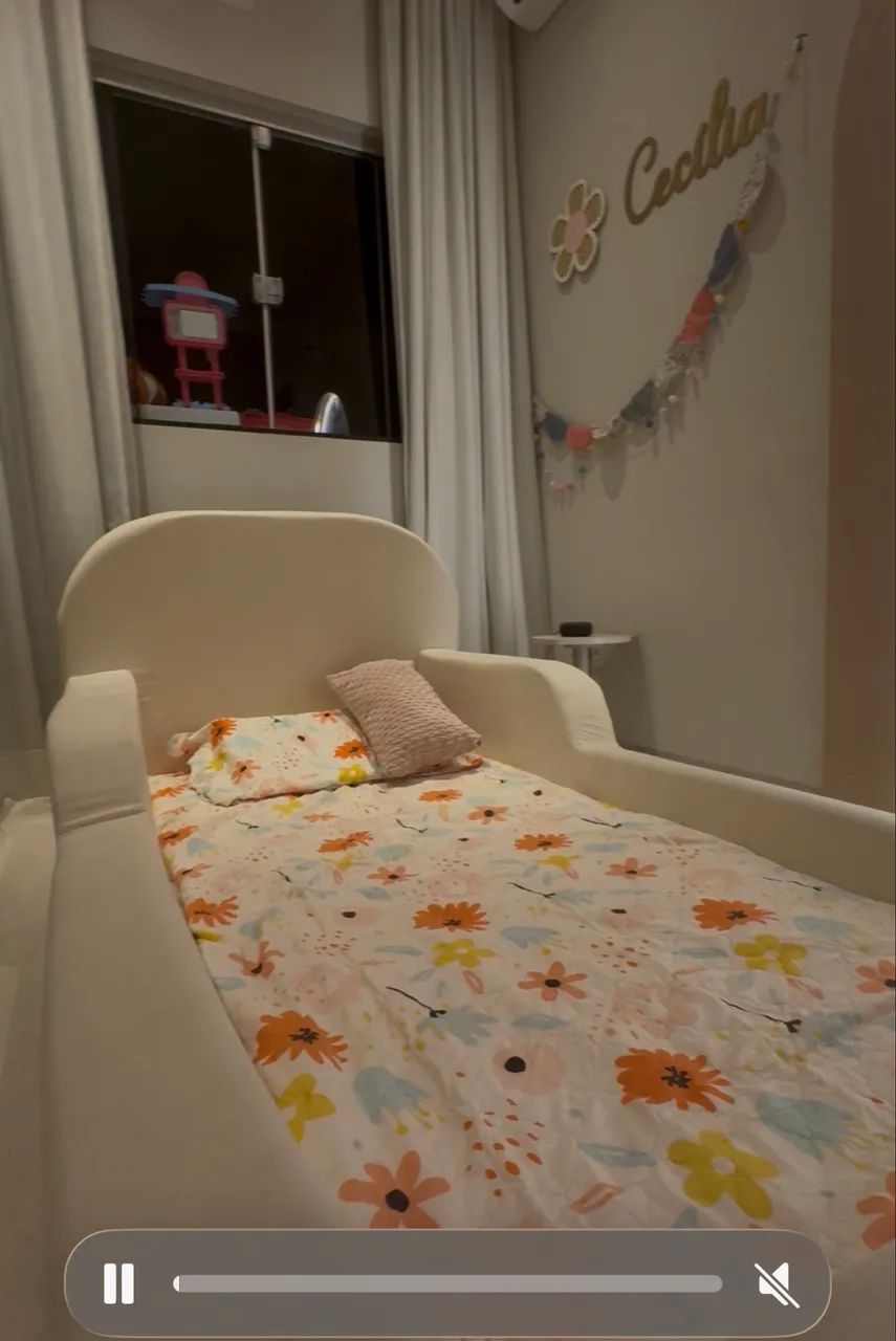 Cama montessoriana 2,18 tecido com colchão  - Foto 2