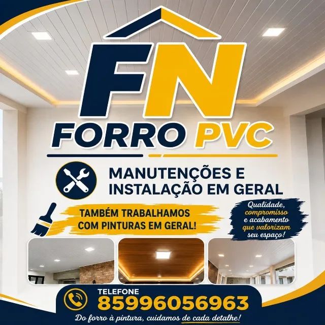 Serviços de forro pvc e pintura 