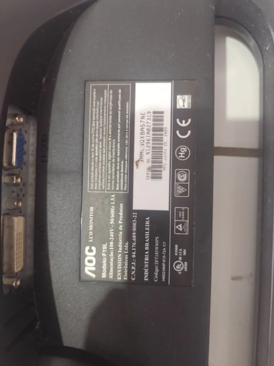 Monitor HP 20 LED - Modelo E2011P-BN - Foto 4