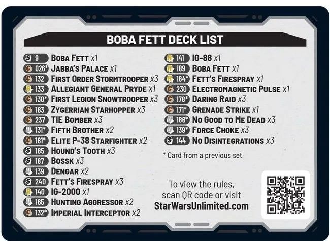 Star Wars Unlimited Deck Boba  - Foto 2
