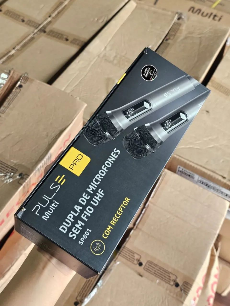 Microfone Duplo pulso wireless 