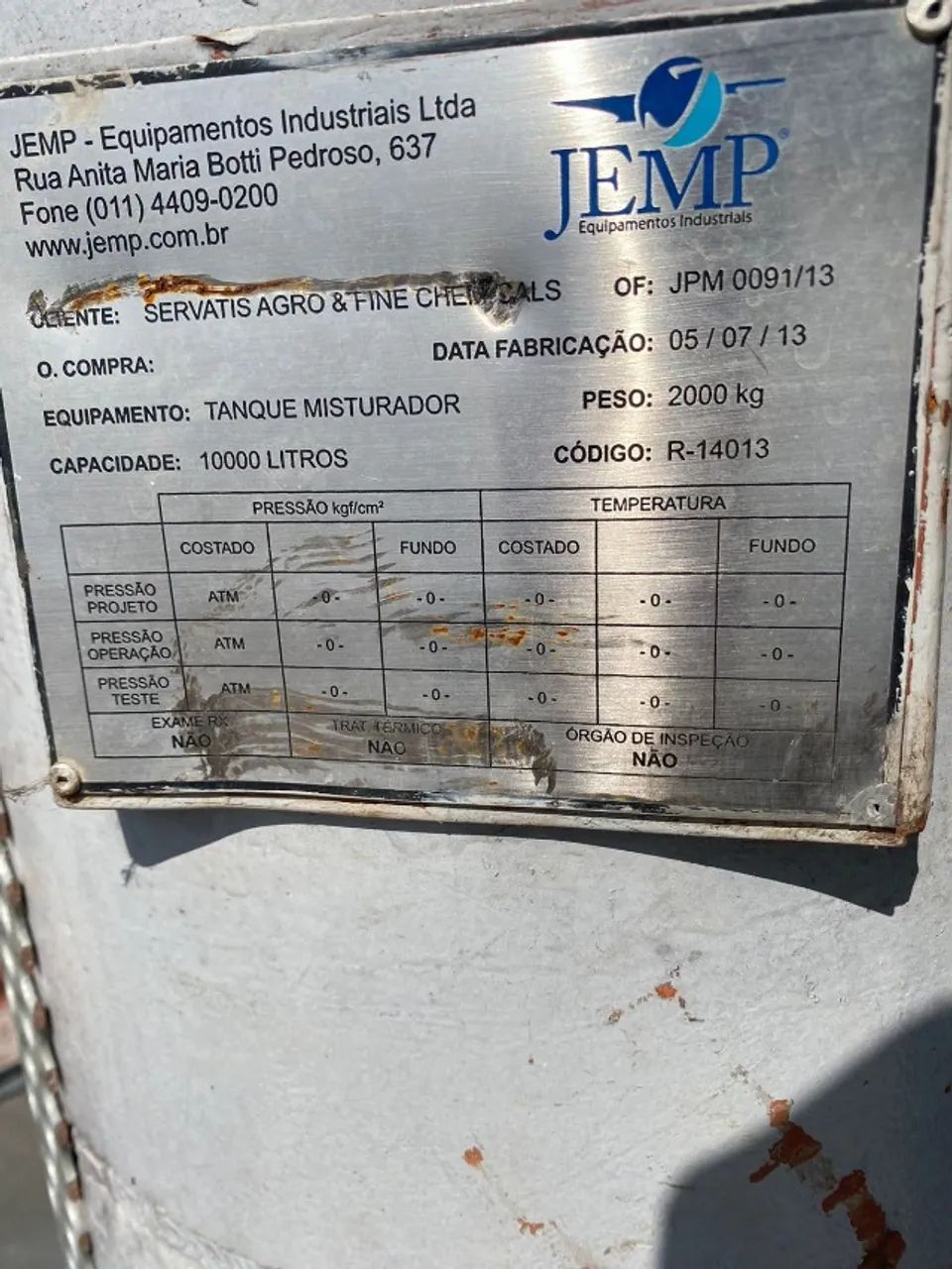Tanque reator inox 10.000L - Foto 2
