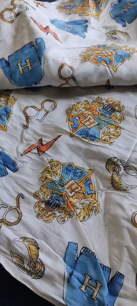 Cobertor solteiro dupla estampa Harry Potter  - Foto 3