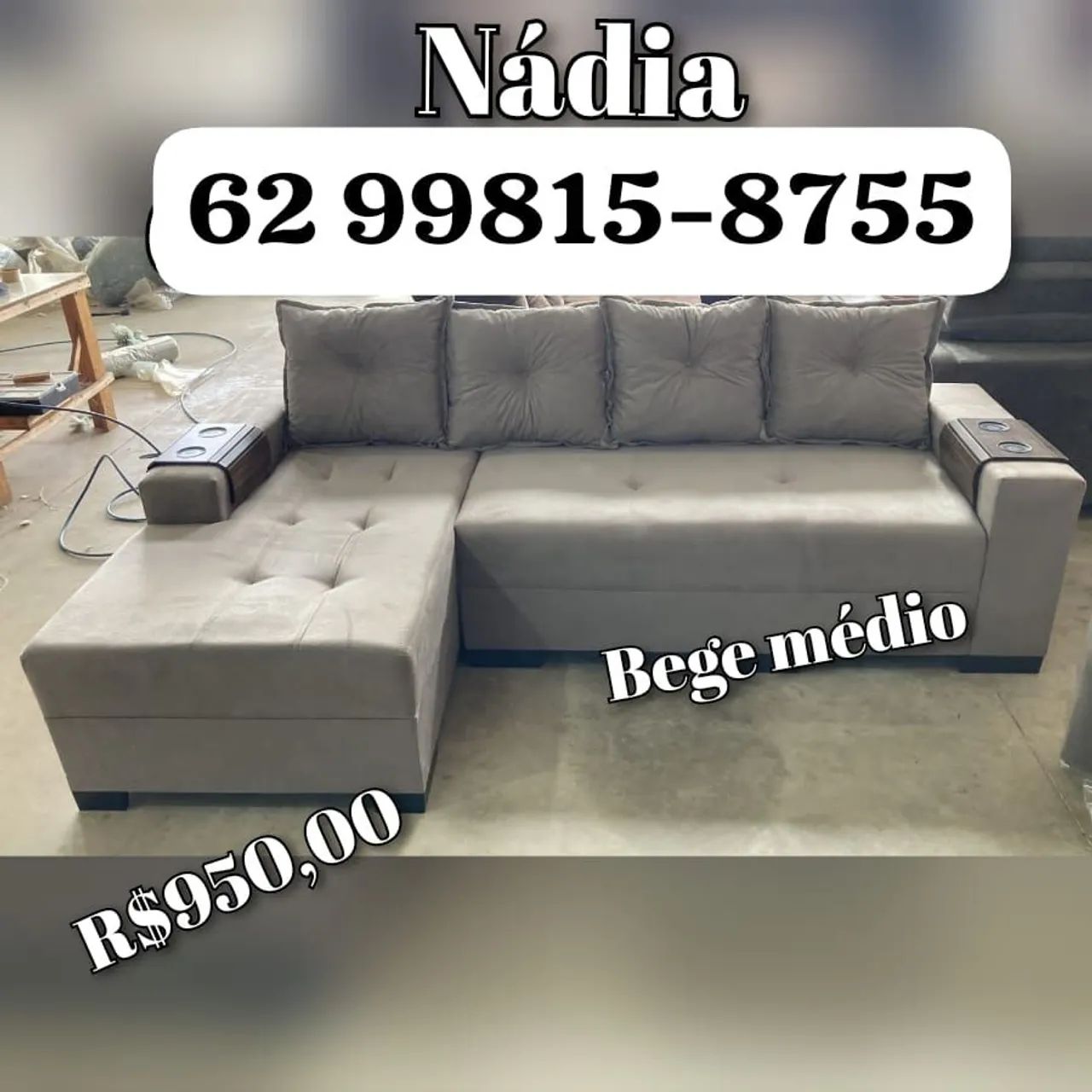 Sofá com chaise 33333