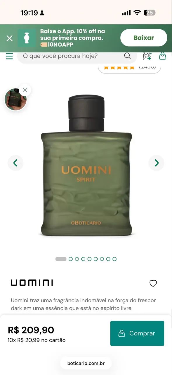 Perfume novo Boticário