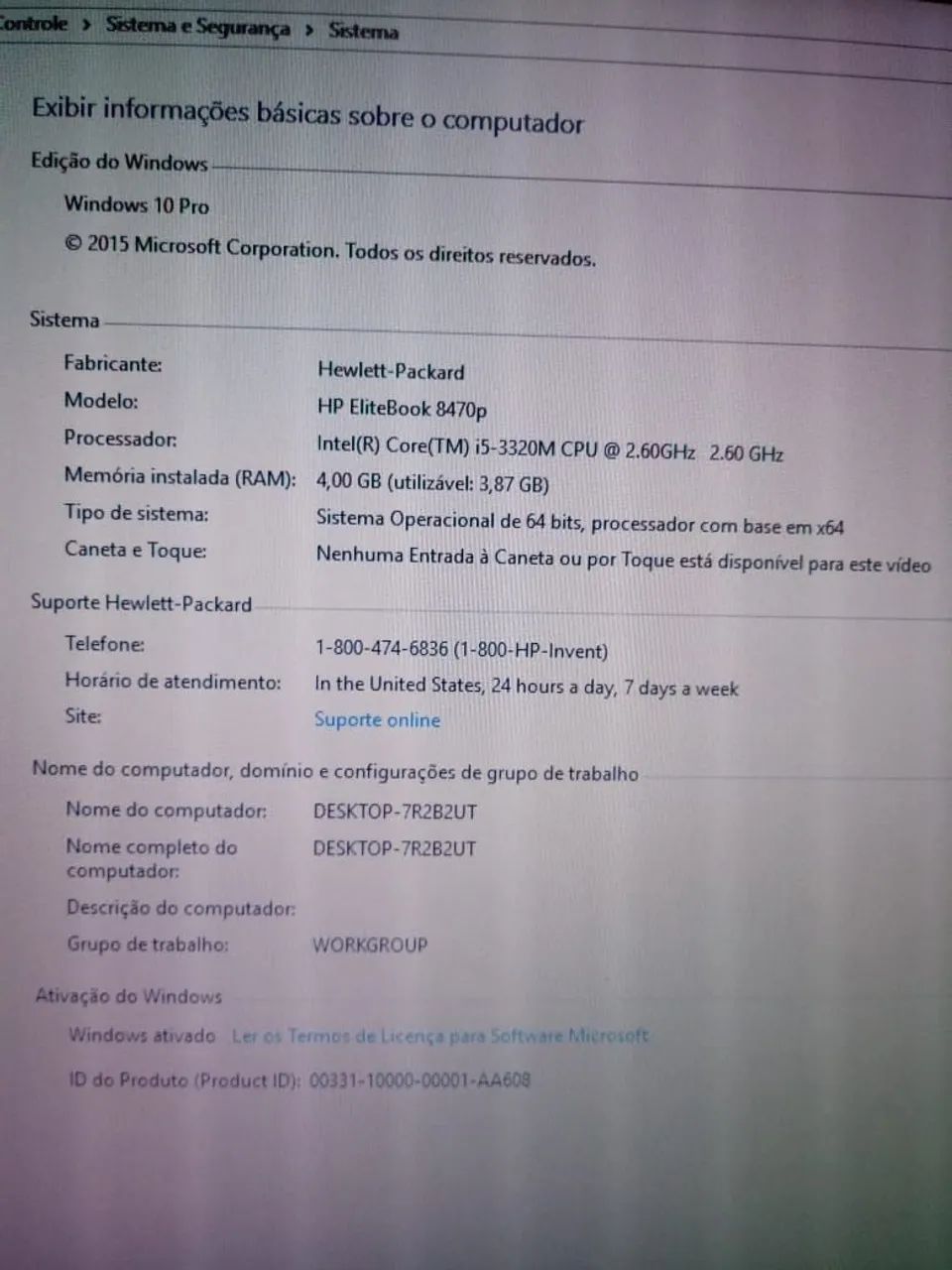 Notebook HP i5,  Windows 10 Prò, Bluetooth,  biometria,Entrego e Aceito Cartão * - Foto 3