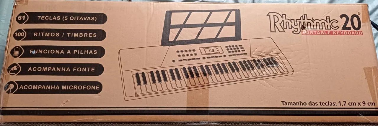 Teclado Portátil Com Microfone