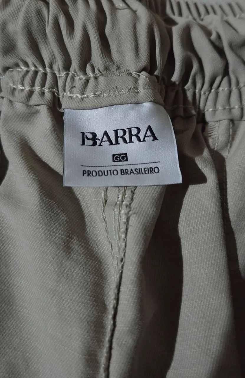 shorts barra crew circular b garça bege - Foto 3