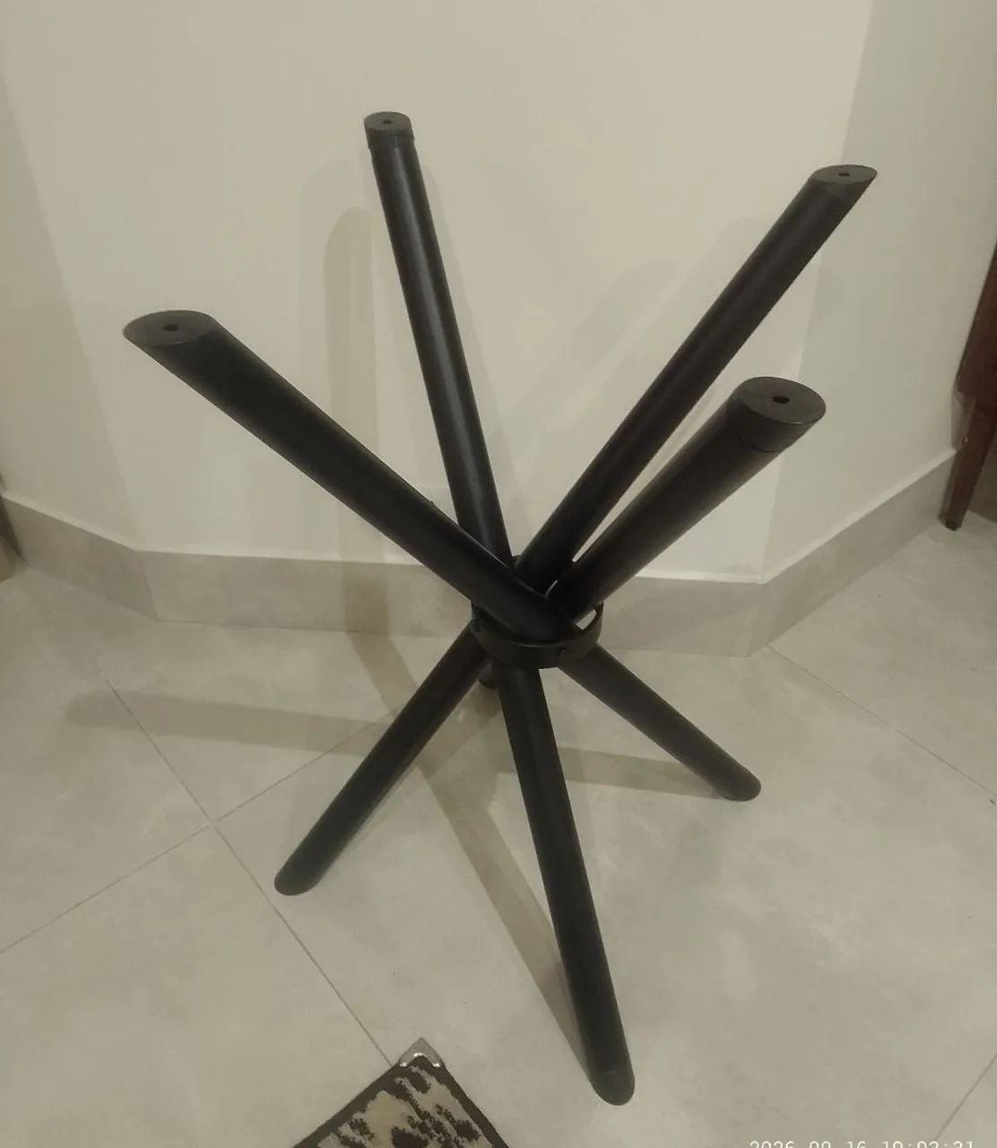 Base para mesa pés preto mesa 4 lugares 