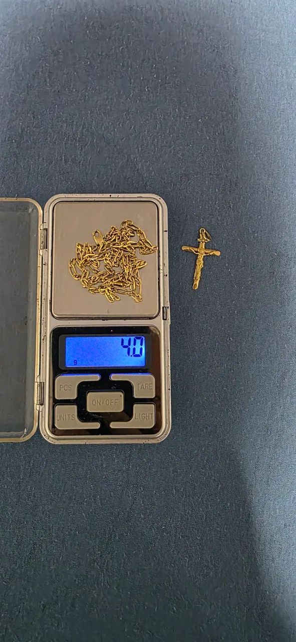 VENDO CORRENTE DE OURO 60 CM MACIÇA COM PINGENTE  - Foto 5