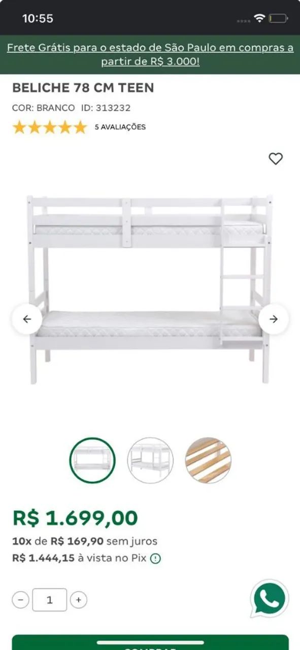 Cama beliche 