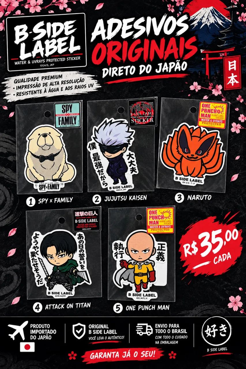 Adesivo B-Side Label Naruto  - Foto 2