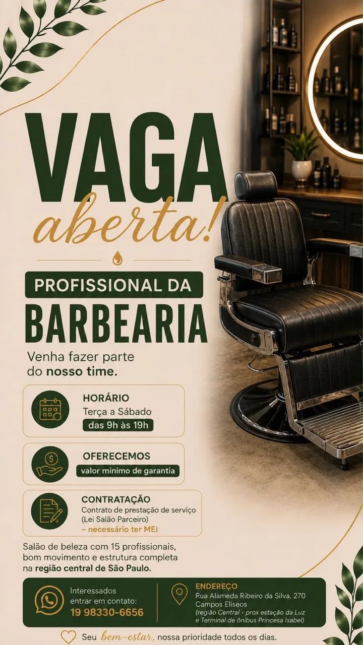 Barbeiro Profissional com Experiência