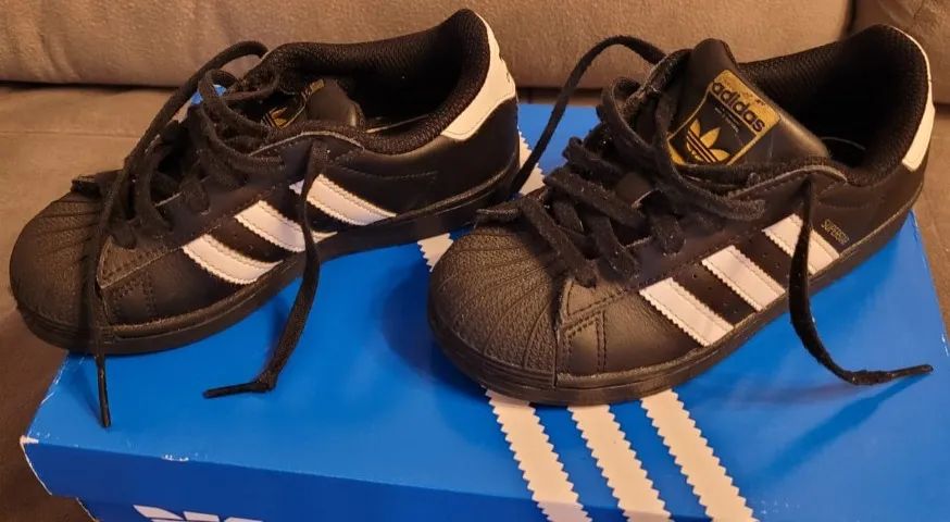 Tênis Infantil Adidas Superstar Preto Original - Tamanho 28