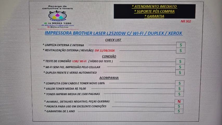 * Imp. Brother Xerox/ Scanner / Wi-Fi / Duplex - Foto 2