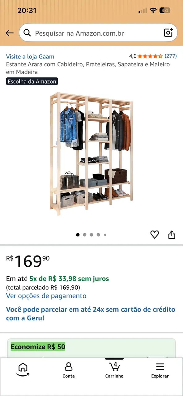 Closet de madeira 
