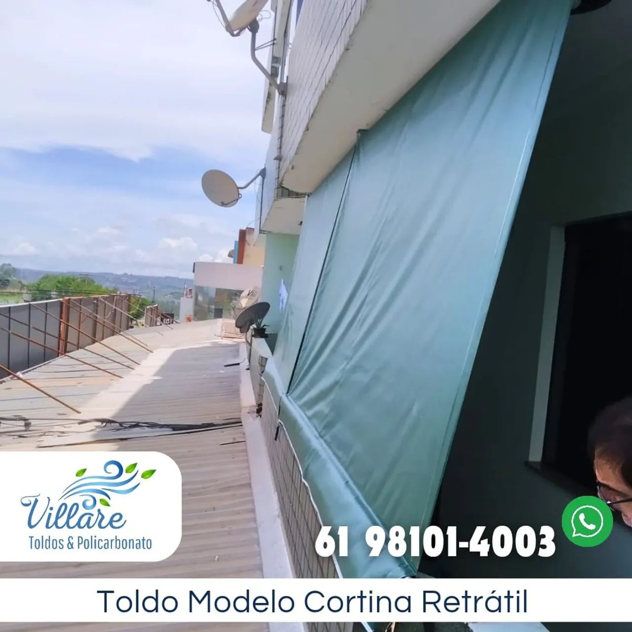 Toldo Modelo Cortina Retrátil. - Foto 4
