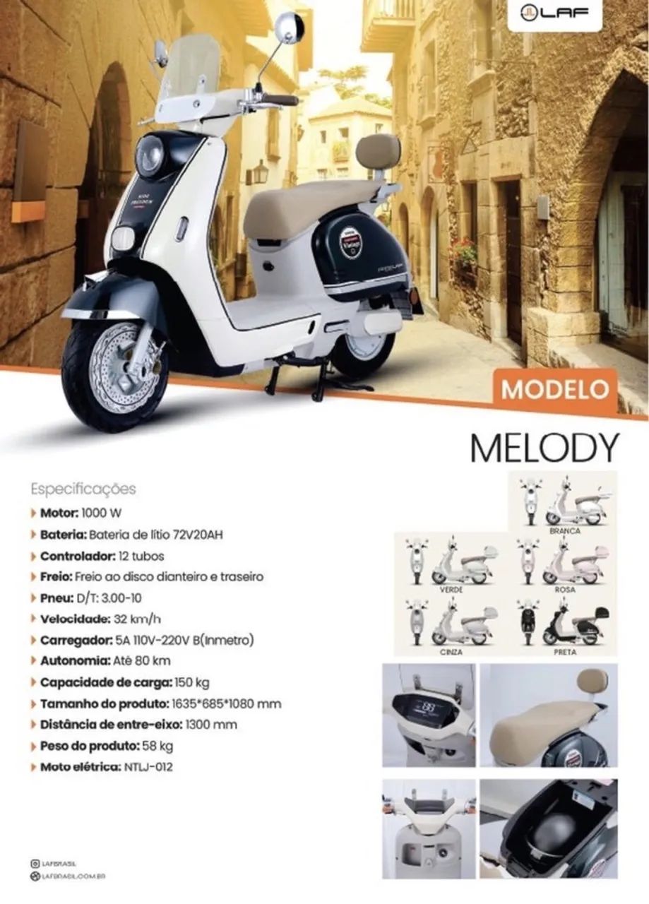 Scooter Melody LAF (2026) 1000W (BATERIA DE LITIO (ZERO KM - SOMOS