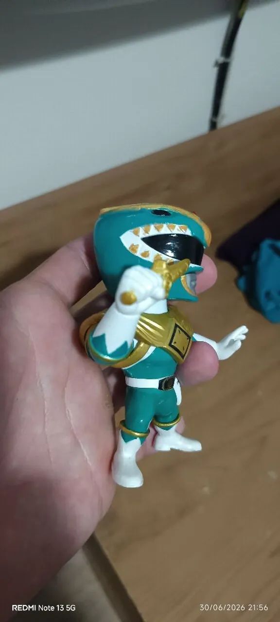 Boneco Power Ranger verde Metal - Foto 2
