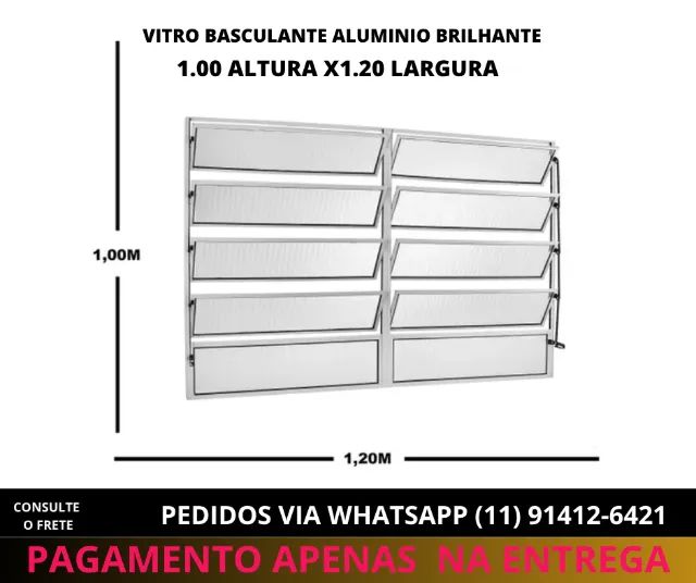 vitro 2 seções aluminio