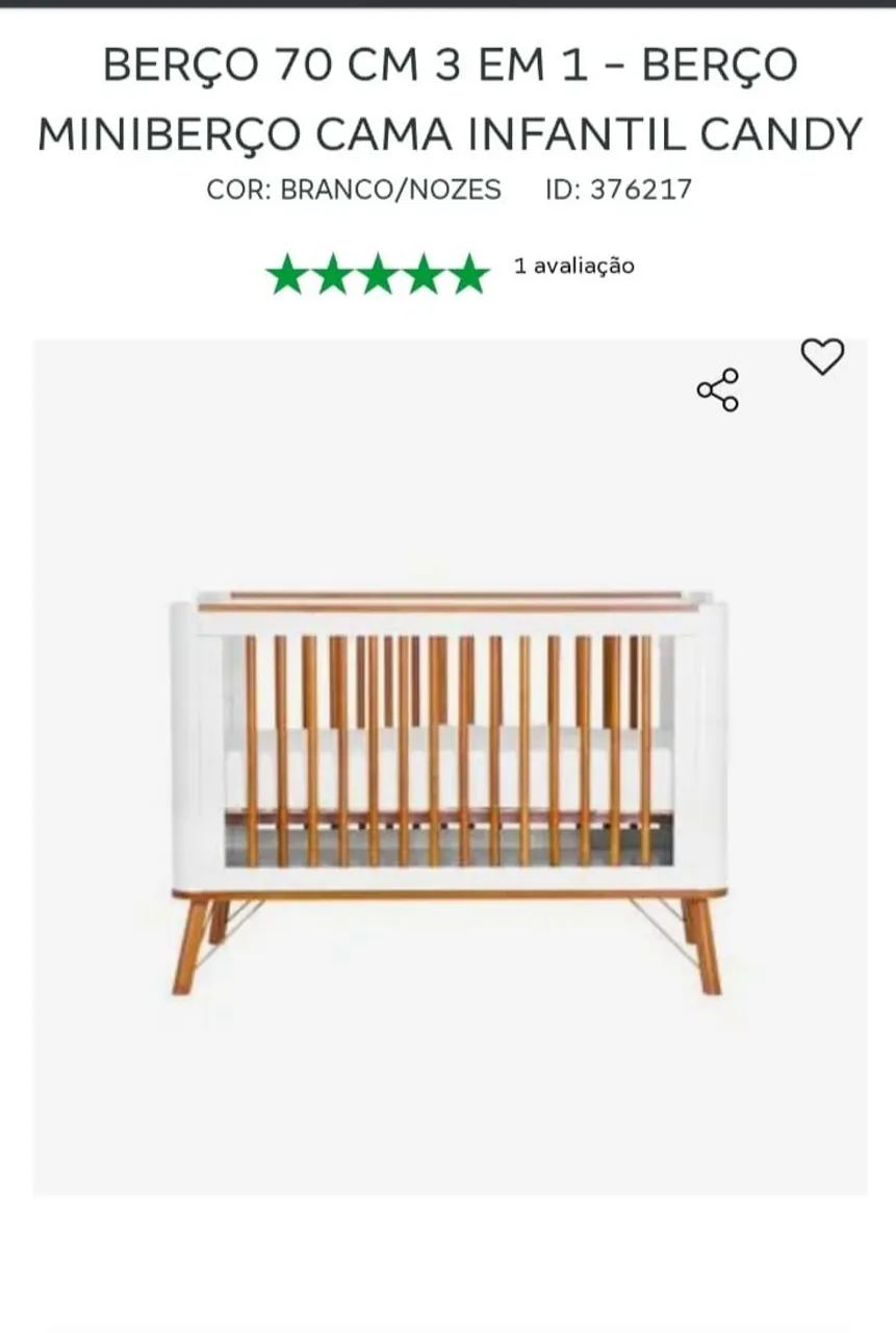 Berço candy 3 em 1 tok stok - Móveis Infantis - Jardim Paulistano