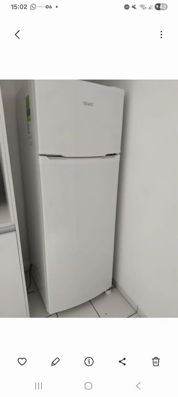 Geladeira  consul super nova 344 litros  