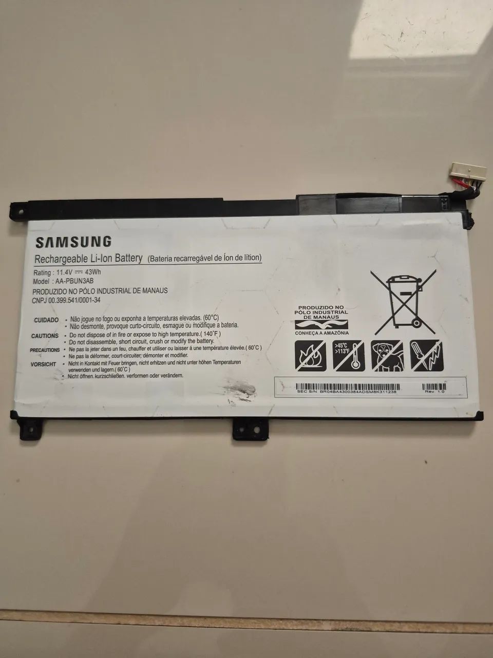 Bateria de Notebook samsung  modelo: AA-PBUN3AB 