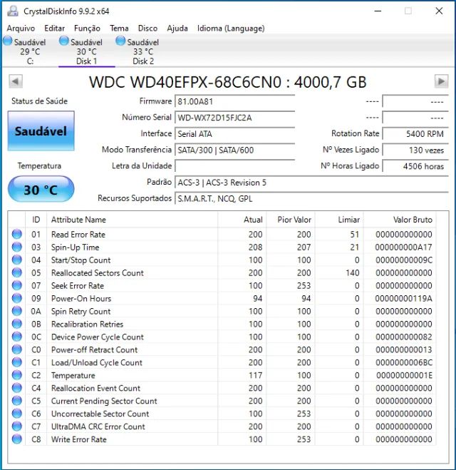 HD WD Red Plus 4TB + Crystal Disk - Foto 4