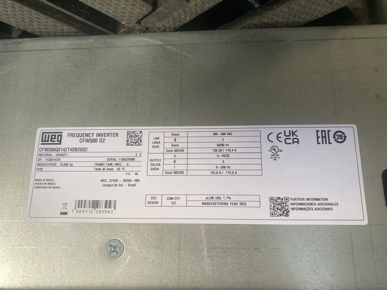 INVERSOR DE FREQUÊNCIA WEG CFW500 - Foto 3