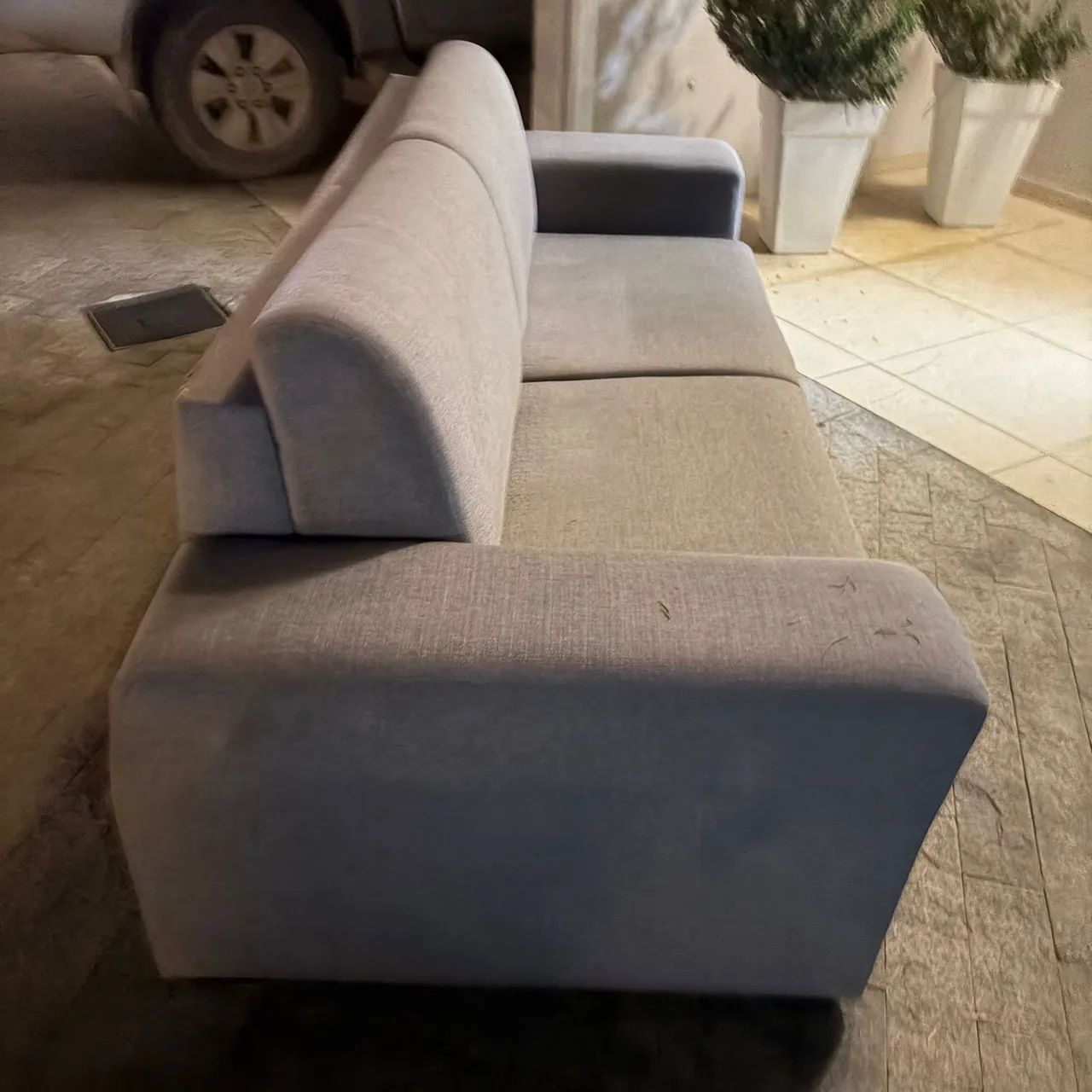 Sofá 2 lugares - 2,22m cinza457517279446968323