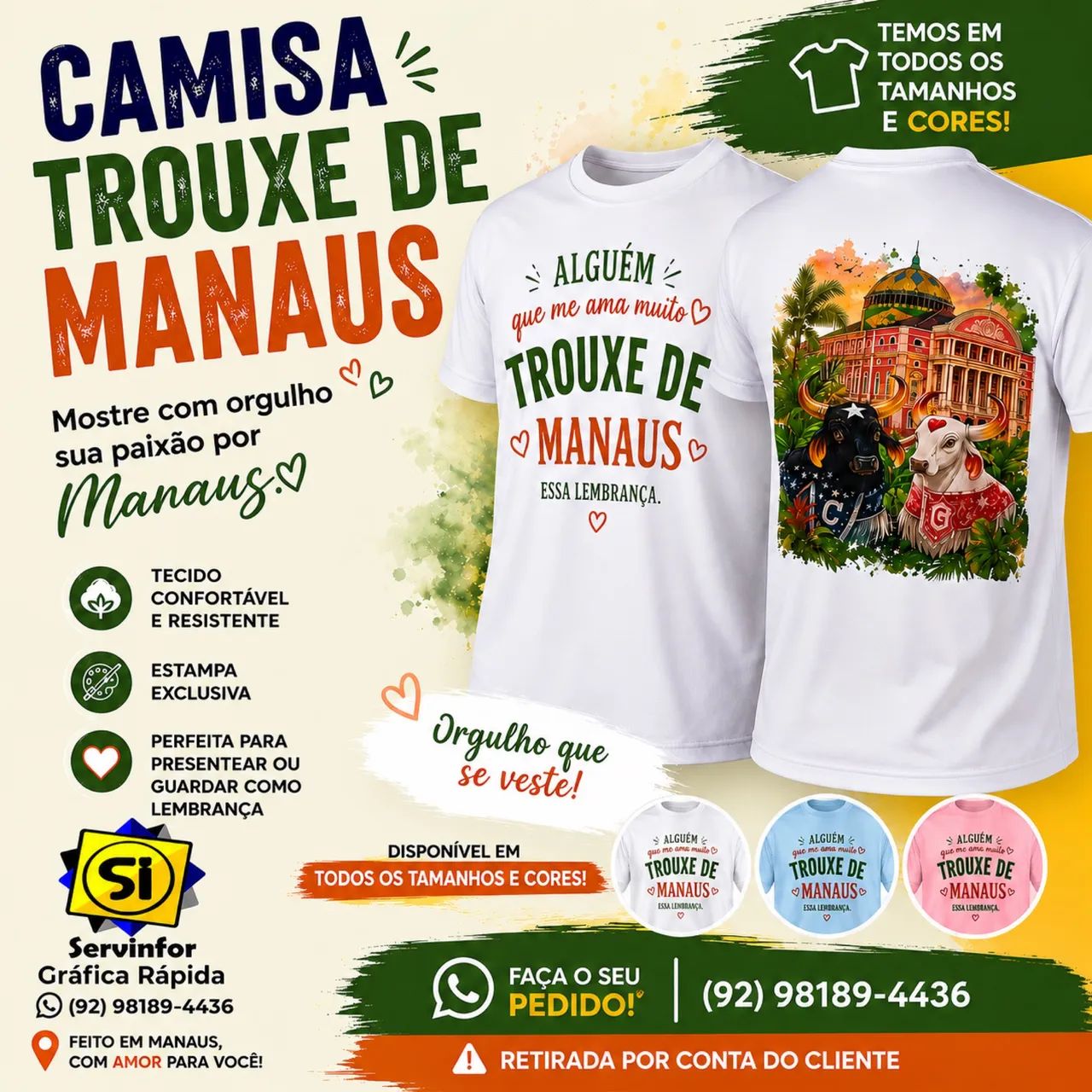 Camisa Lembrança de Manaus