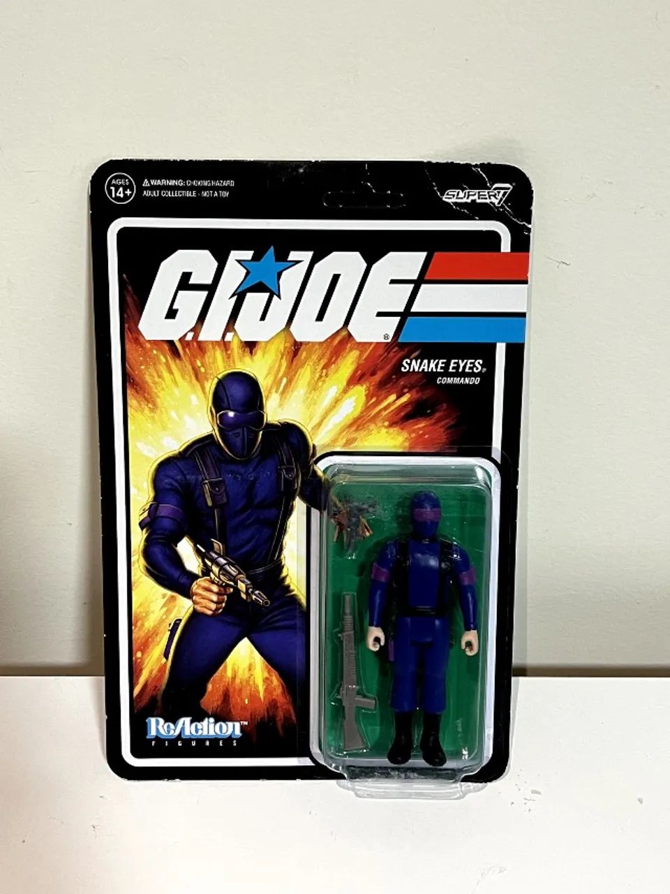 gi joe snake eyes comando reaction figure super 7 