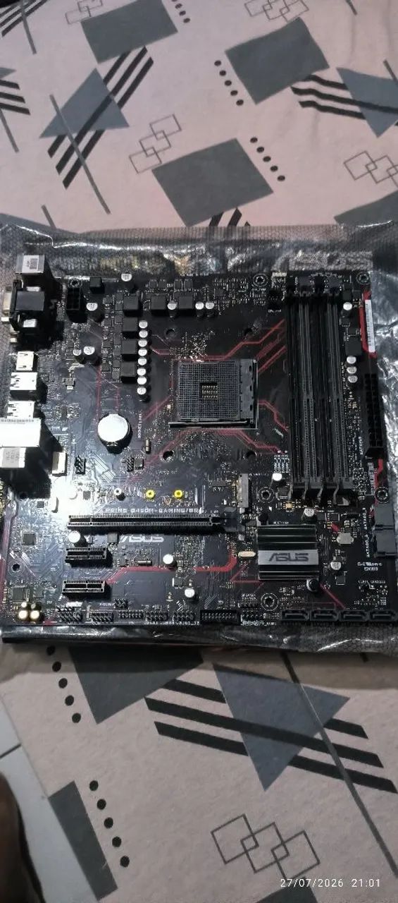 Placa-Mãe ASUS Prime B450M Gaming/BR, AMD AM4, mATX, DDR4, Preto - Prime B450M Gaming/BR - Foto 2