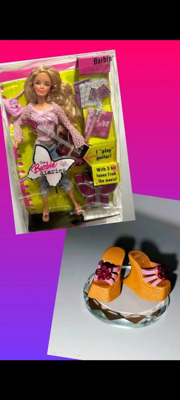 Sapatos boneca diário da Barbie ORIGINAIS