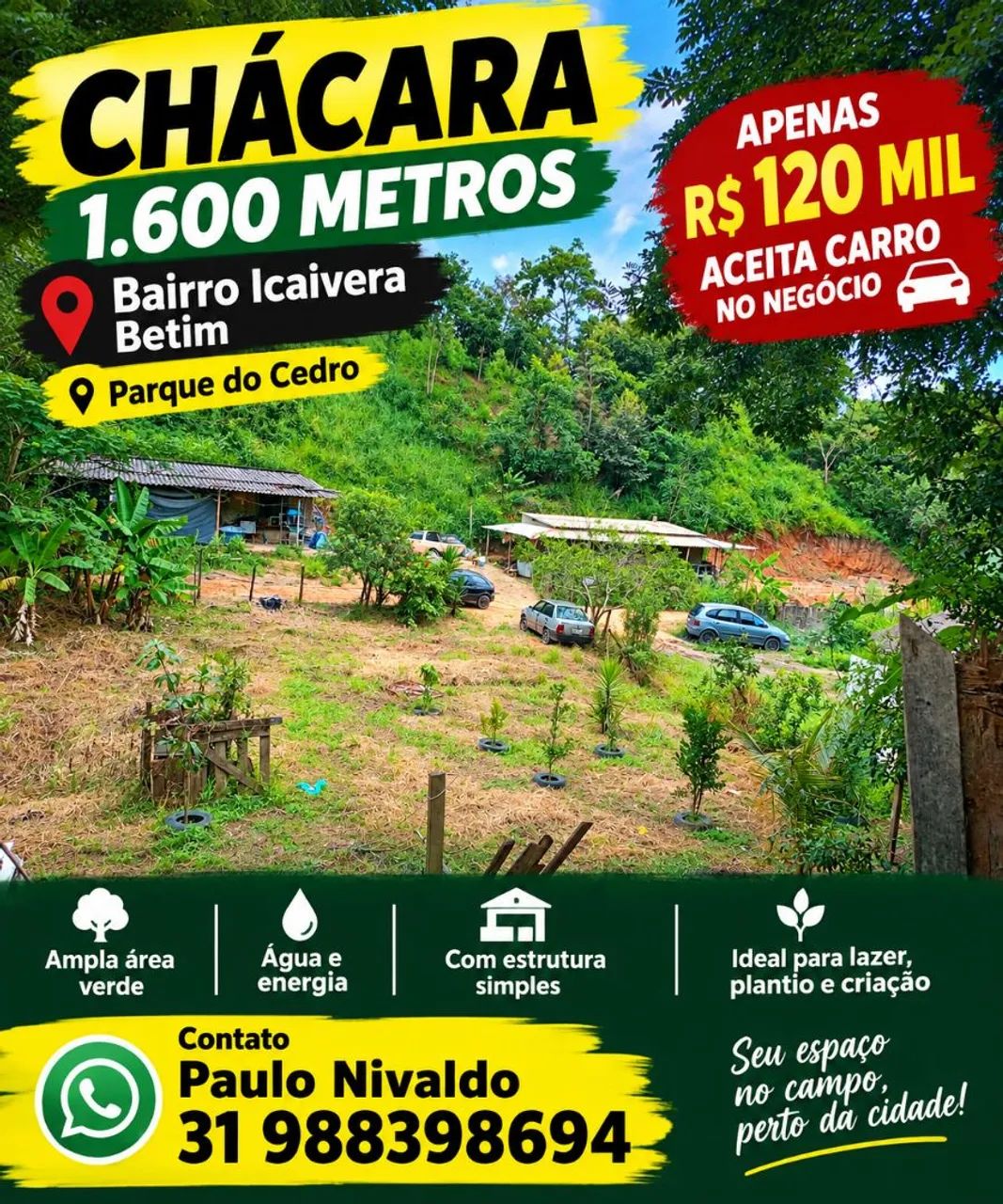 Chácara no bairro Icaivera betim