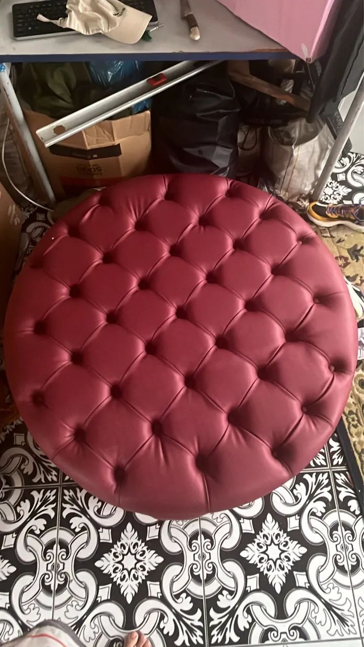 Puf rosa ótimo para casa ou lojas - Foto 4