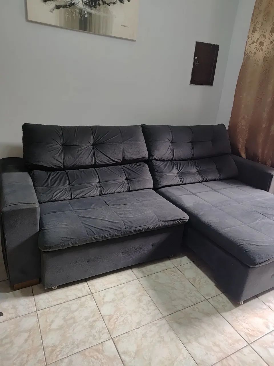 Sofá retrátil 4 lugares 