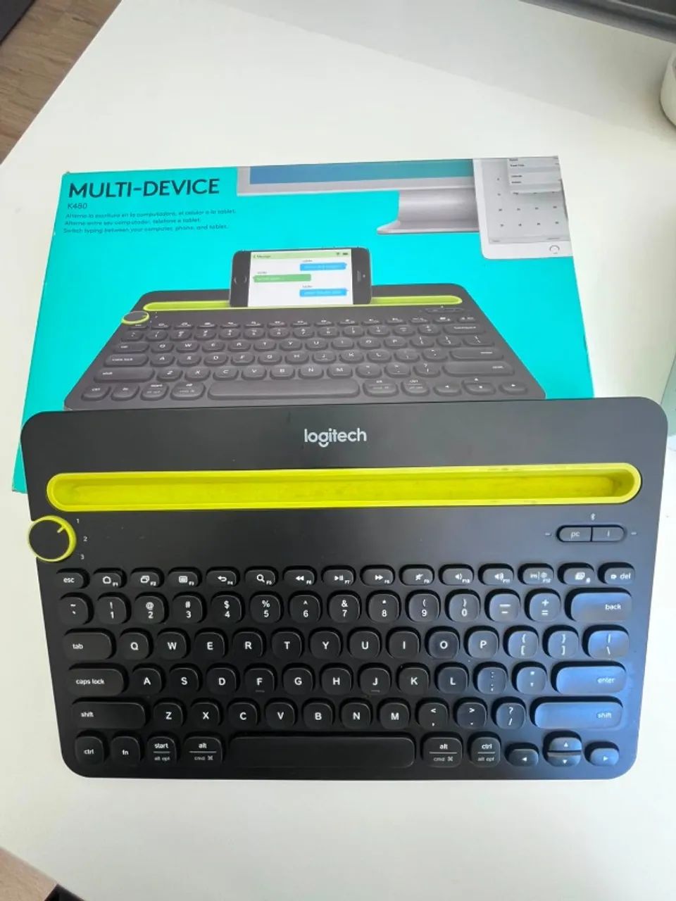 Teclado Sem Fio Bluetooth Logitech K480 Multi-Device - Com Suporte para Tablet/Celular