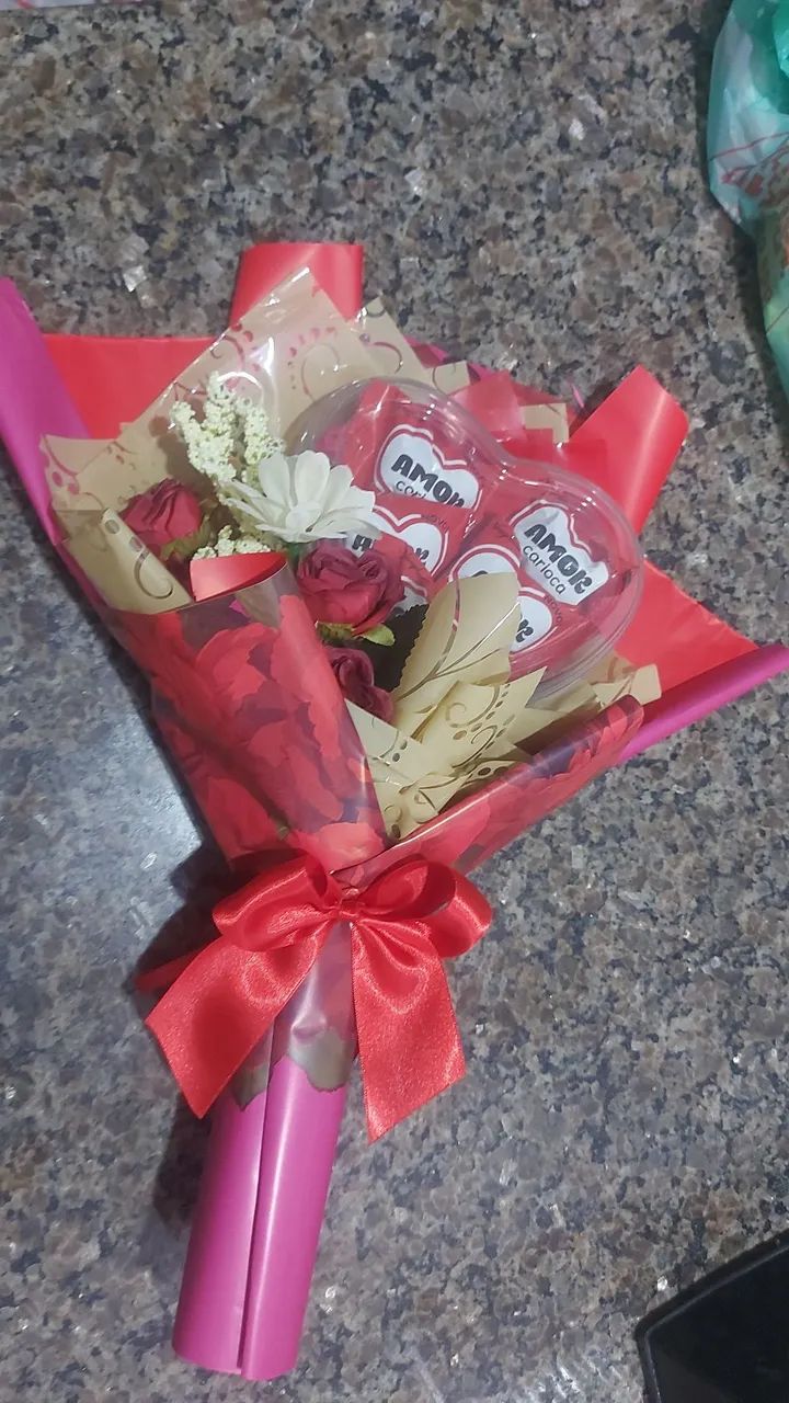 Buquê / coração com bombons - Foto 5