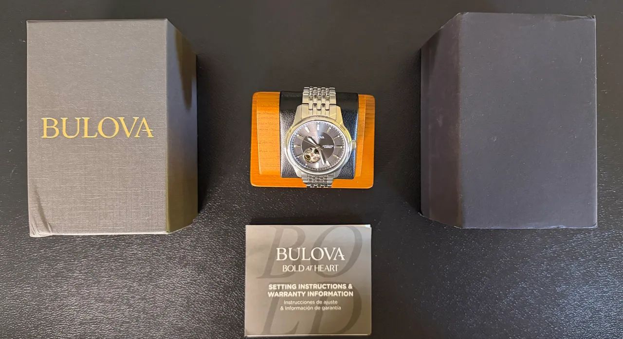 Relógio Bulova Classic Open Heart Automático Novo - Foto 3